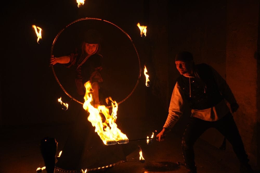 Mittelalterliche Feuershow